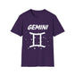 Gemini Zodiac White Soft Unisex T-shirt