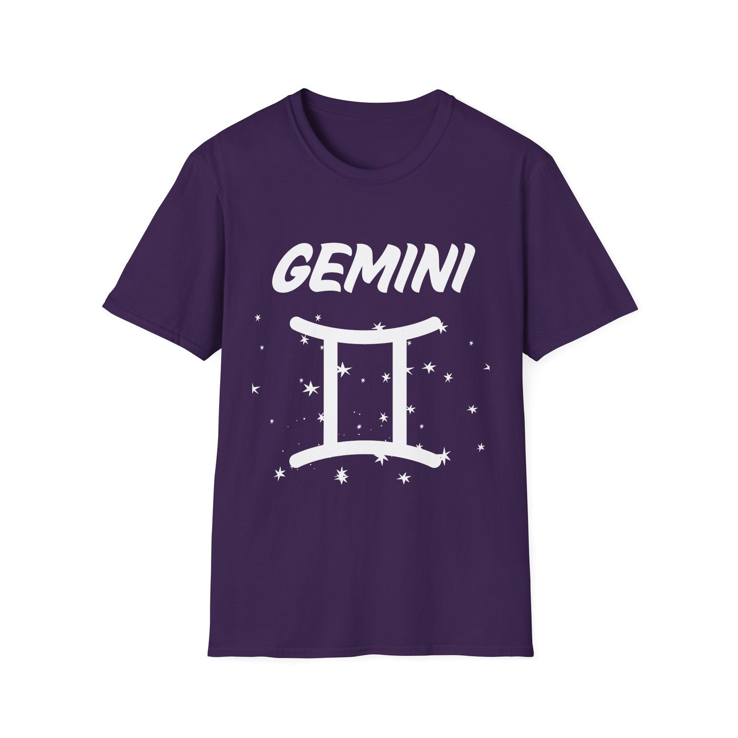 Gemini Zodiac White Soft Unisex T-shirt