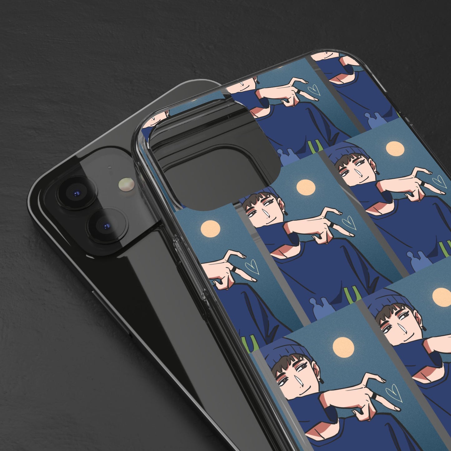 Clear Phone Cases with Unique Character Design, Art Lover Case, Customizable Mobile Covers, Fun Gift for Friends, Trendy Accessories