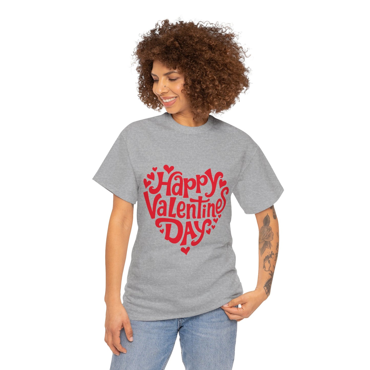 Happy Valentine Day Cotton Unisex T-Shirt