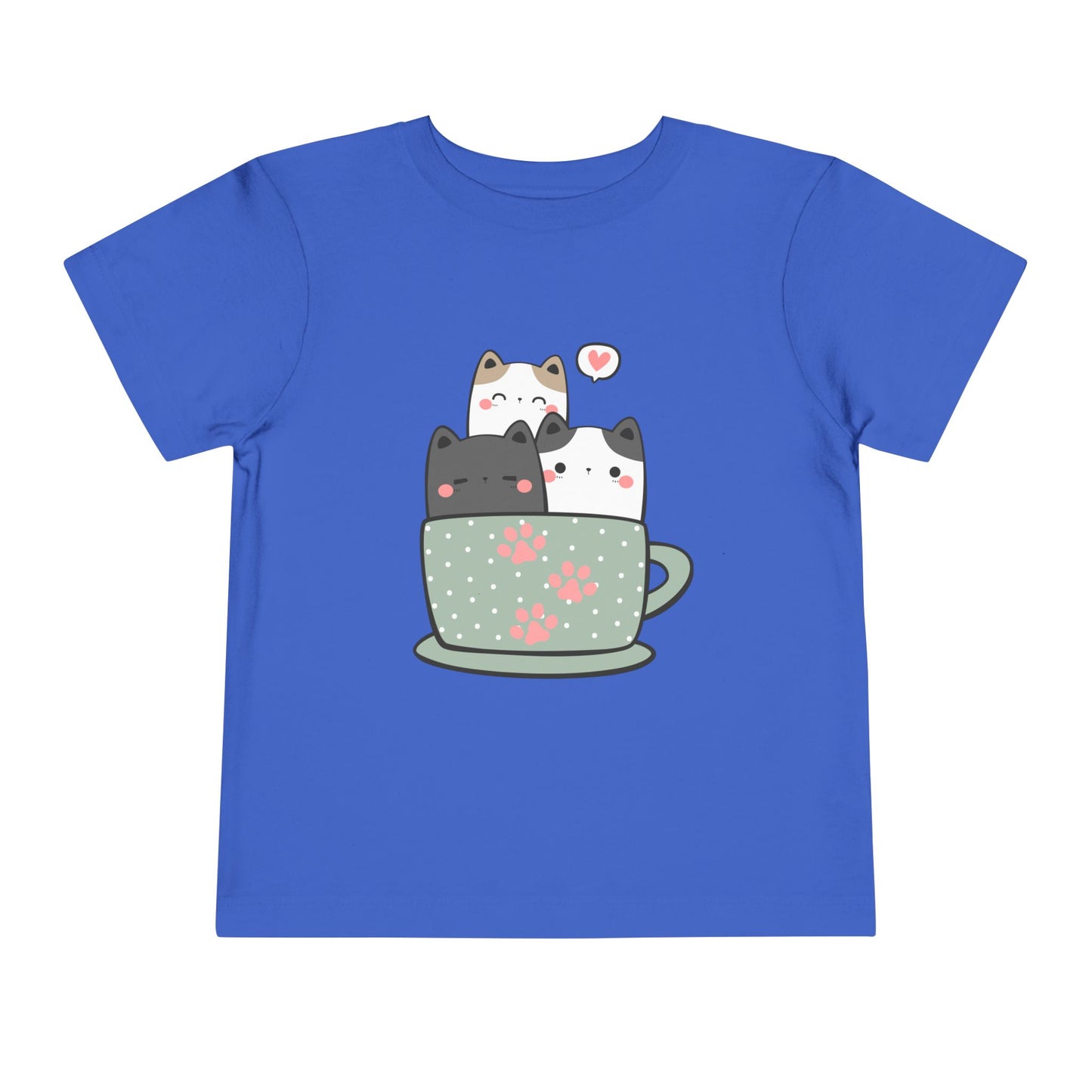3 Cat Cup Toddler Short Sleeve Tee