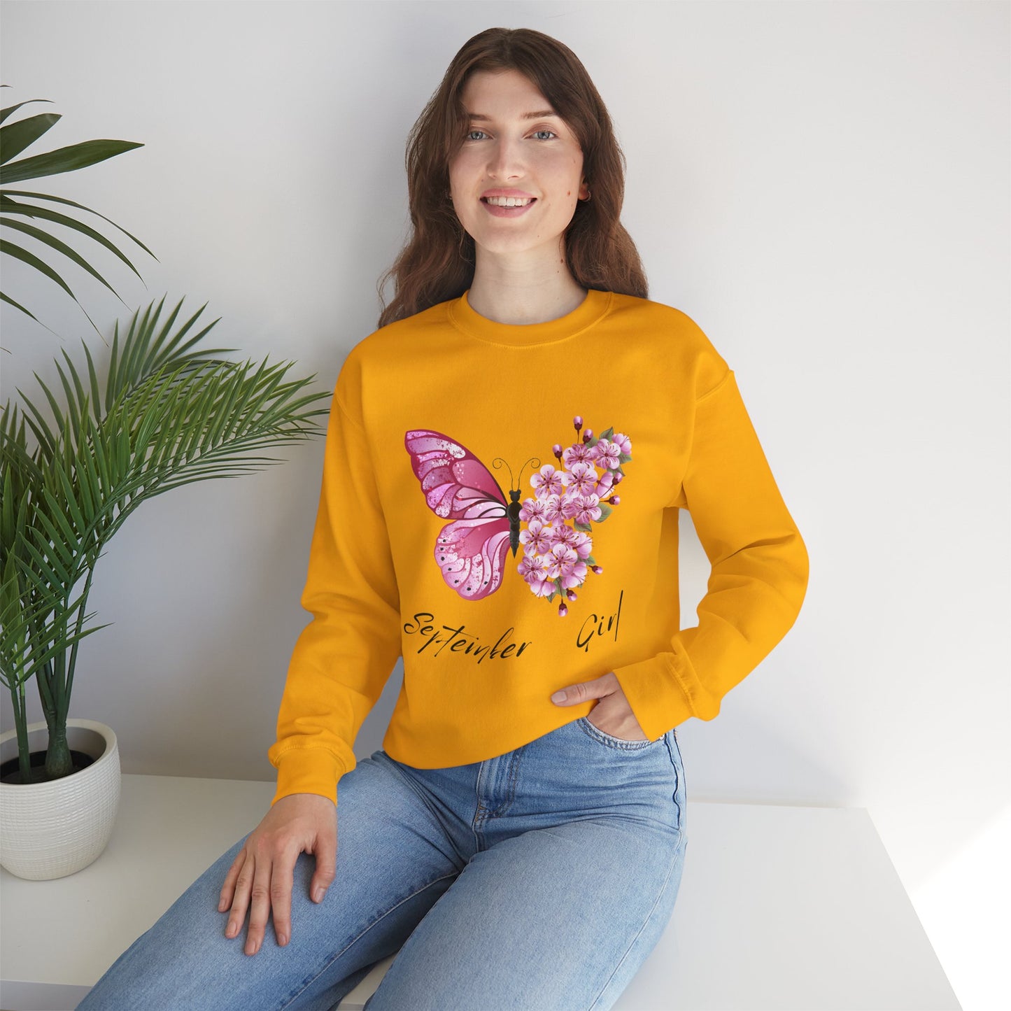 September Girl Butterfly Sweatshirt