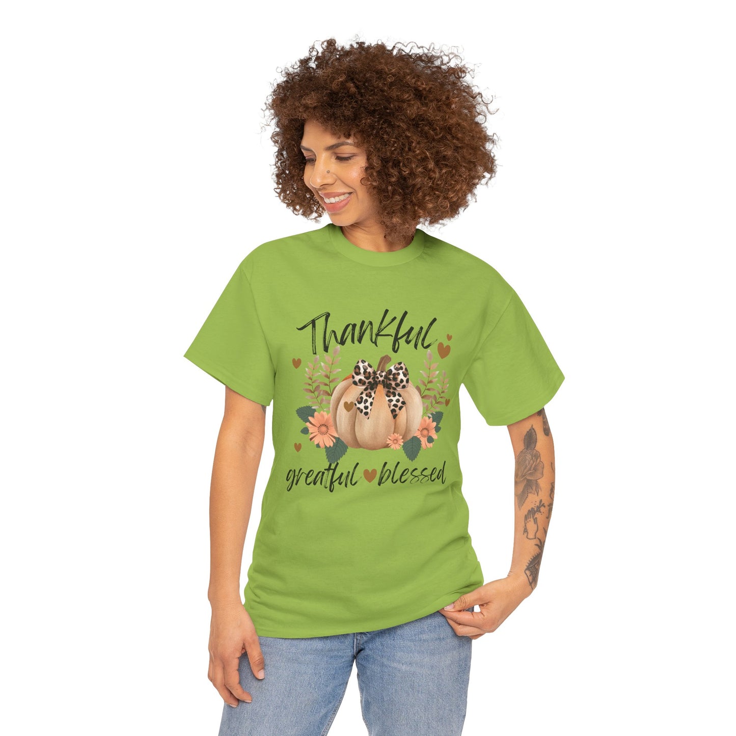 Thankful Grateful Blessed Cotton Unisex T-shirt