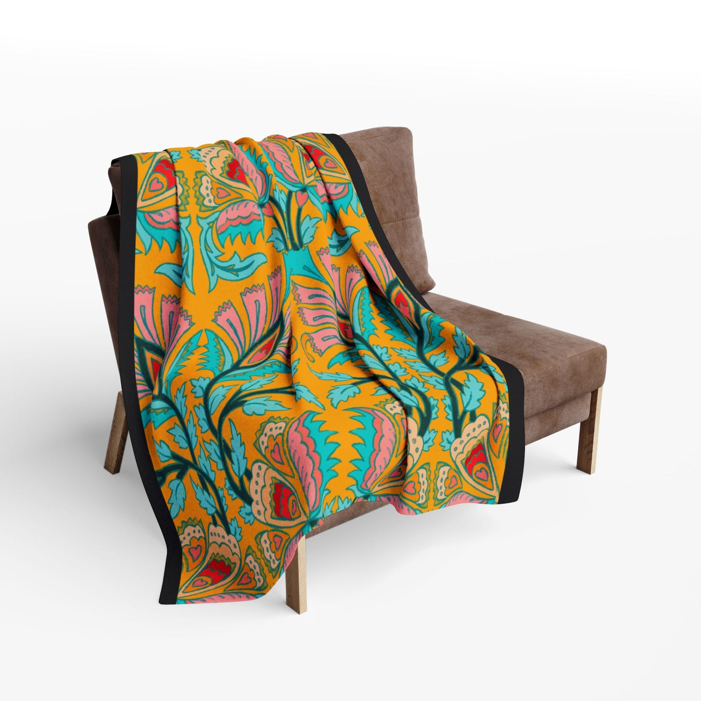 Vibrant Floral Arctic Fleece Blanket