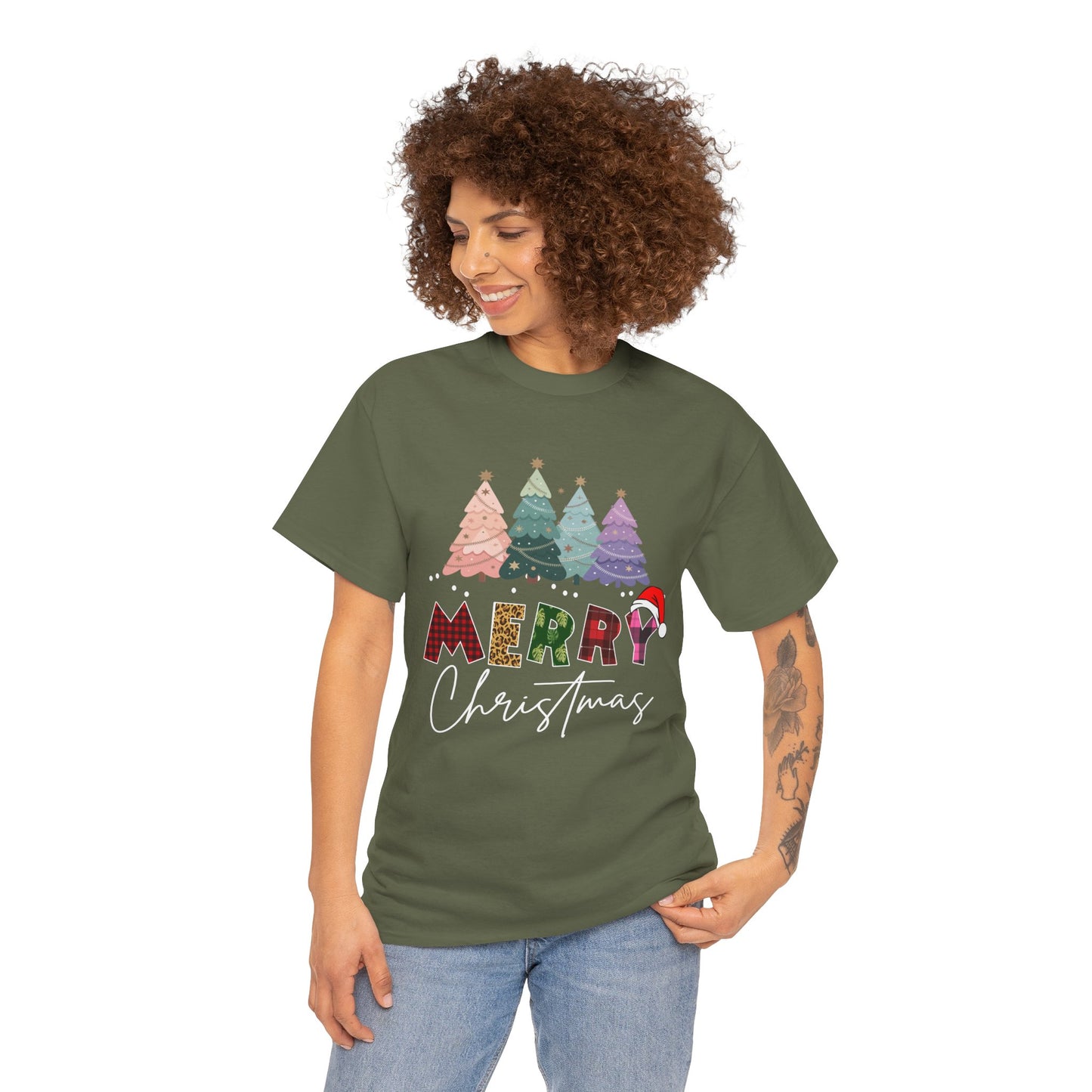 Merry Christmas Cotton Unisex T-shirt