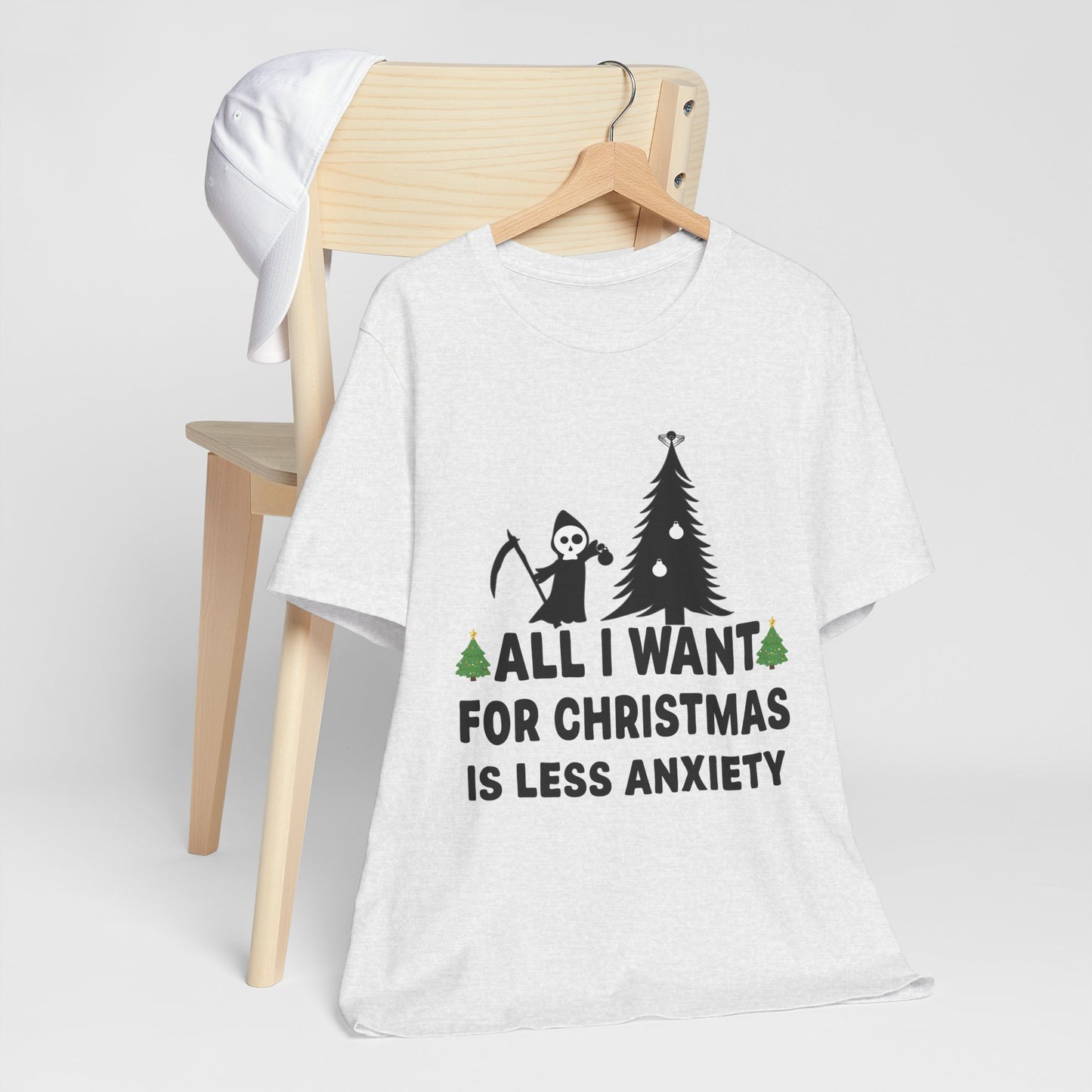 All I Want for Christmas Is Less Anxiety Premium Unisex T-shirt