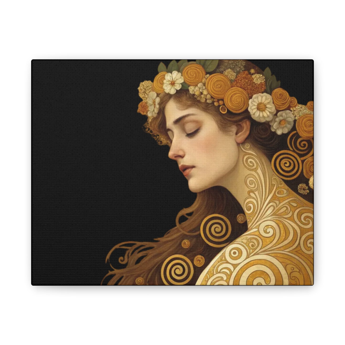 Lady with Flowers Canvas Art Print