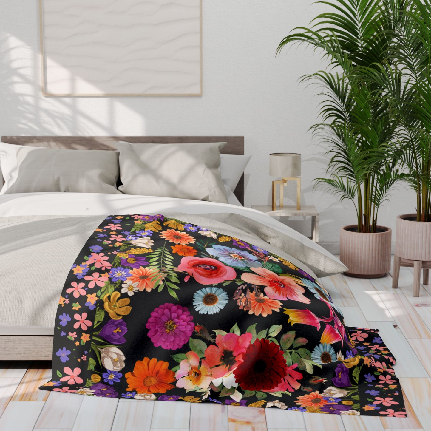 Flowers Arctic Fleece Blanket