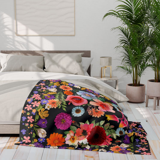 Flowers Arctic Fleece Blanket