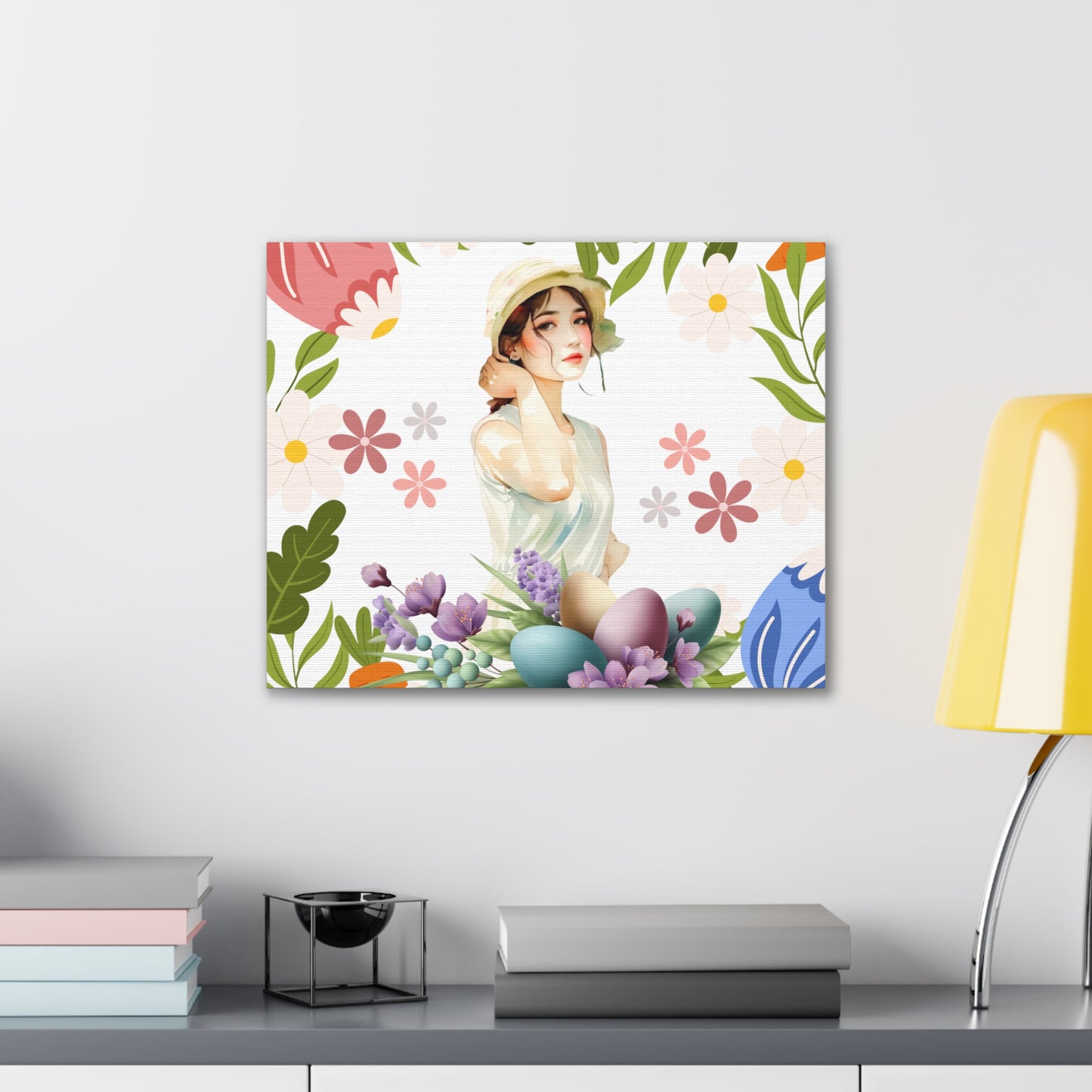 Lady with hat Art Print