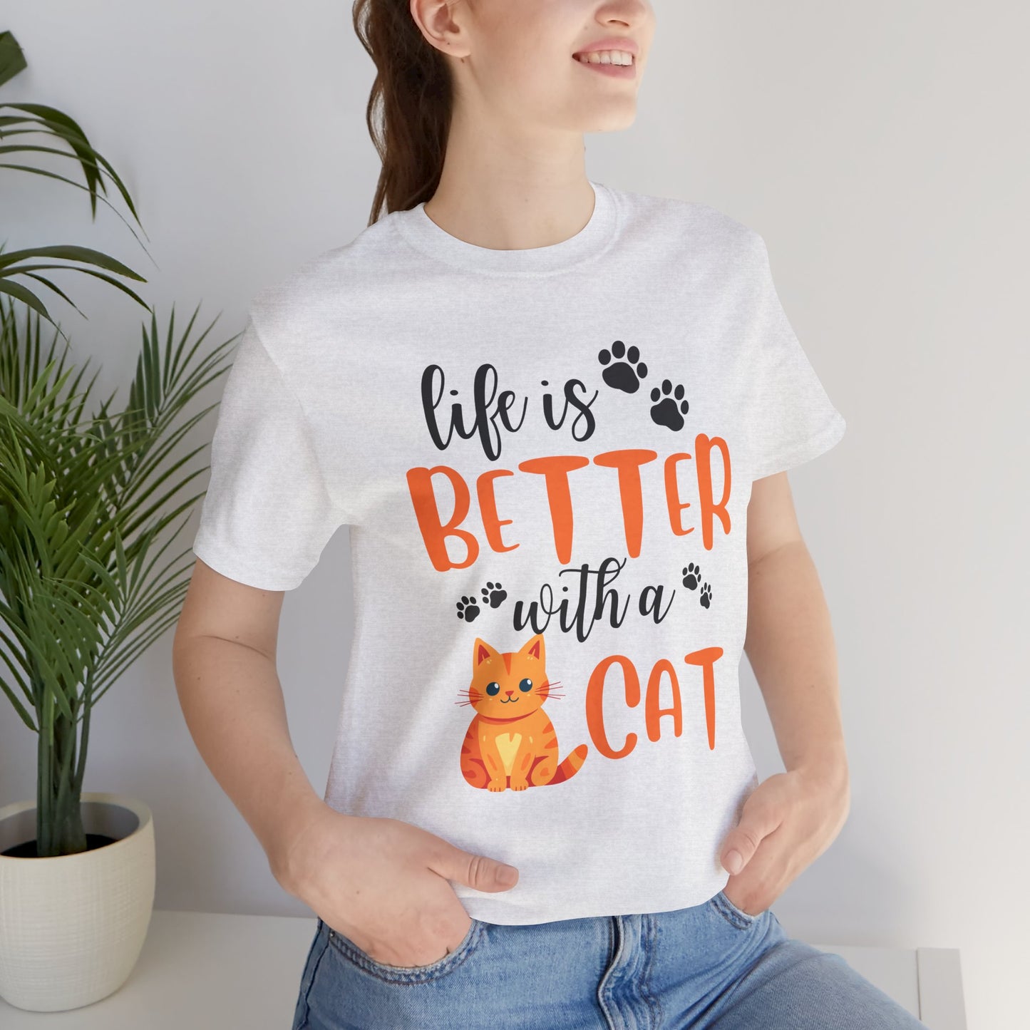 Better with a Cat Premium Unisex T-shirt