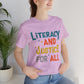Literacy and Justice Premium Unisex T-shirt