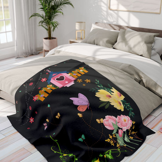 Floral Garden Fleece Blanket