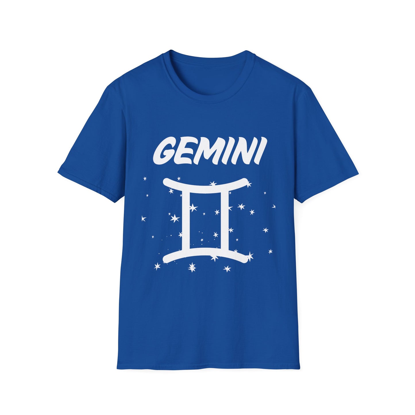 Gemini Zodiac White Soft Unisex T-shirt