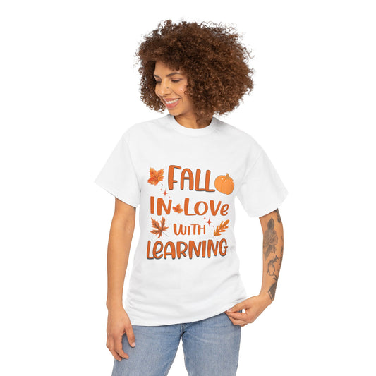 Fall in Love with Learning  Unisex cotton Tee