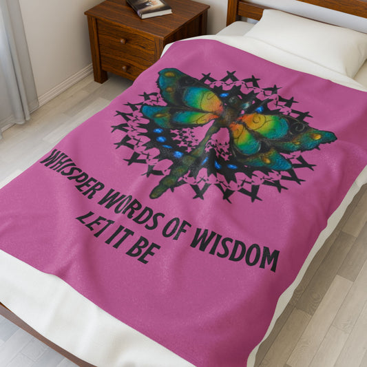 Whisper Words Velveteen Plush Blanket