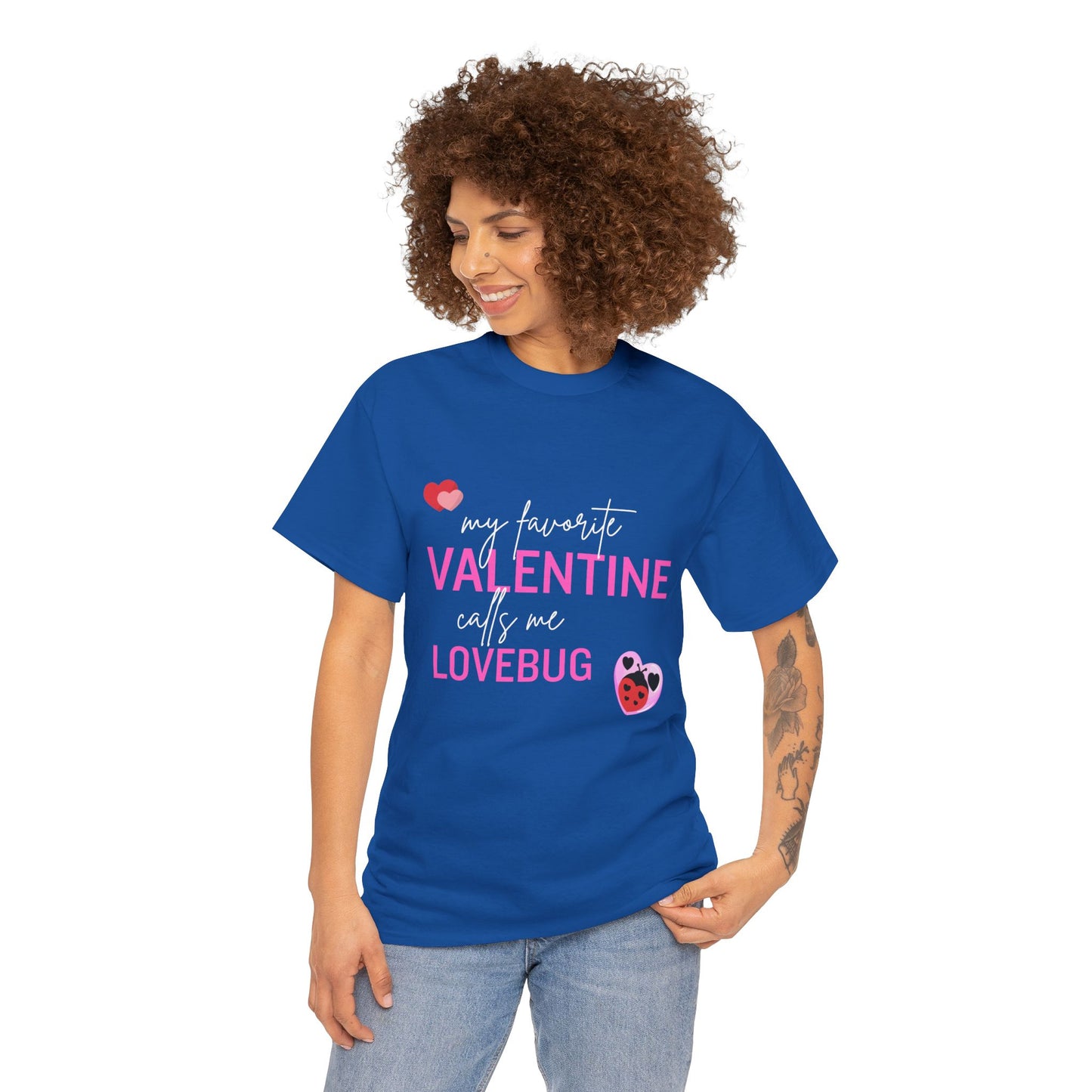 Valentine Lovebug Cotton Unisex T-Shirt