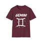 Gemini Zodiac White Soft Unisex T-shirt