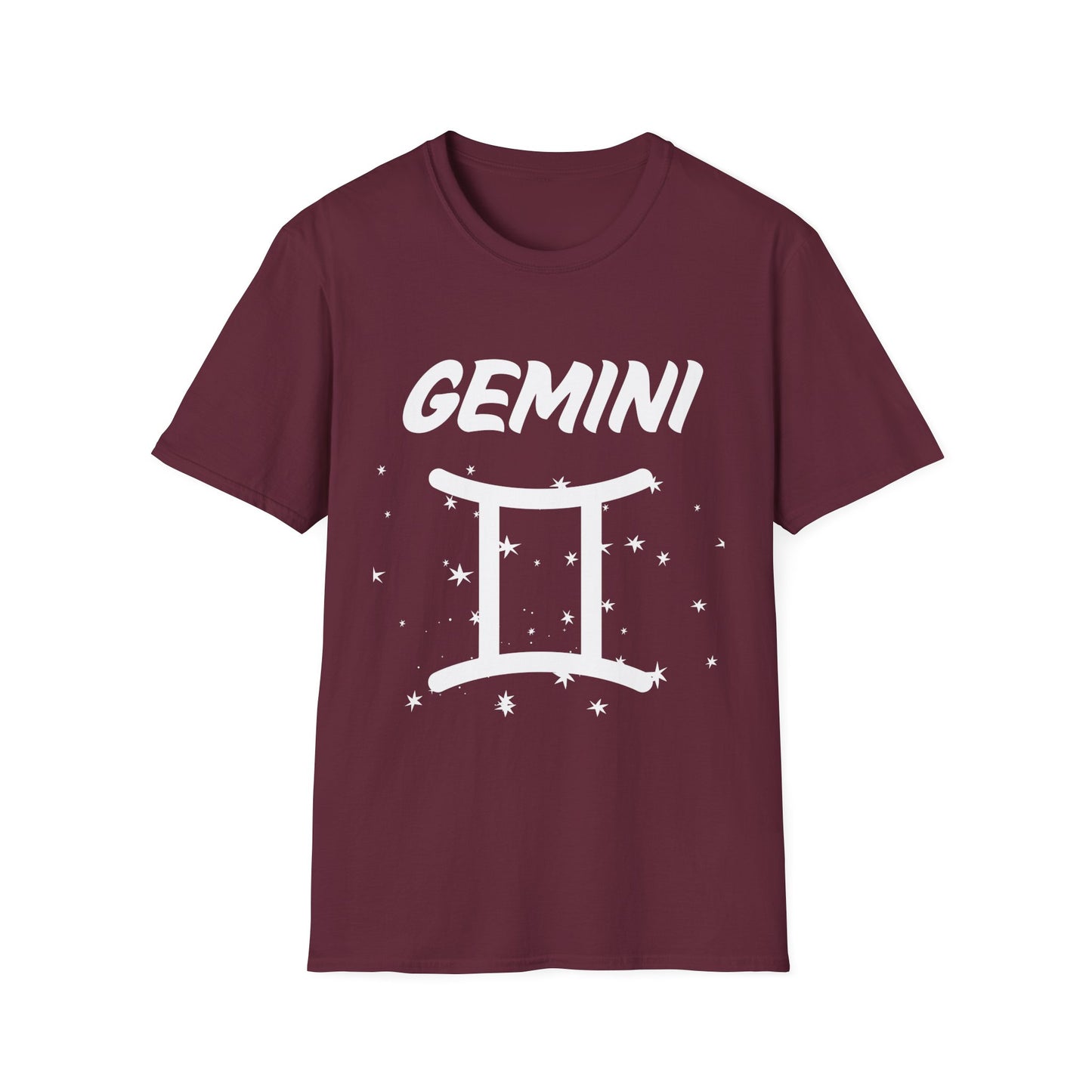 Gemini Zodiac White Soft Unisex T-shirt