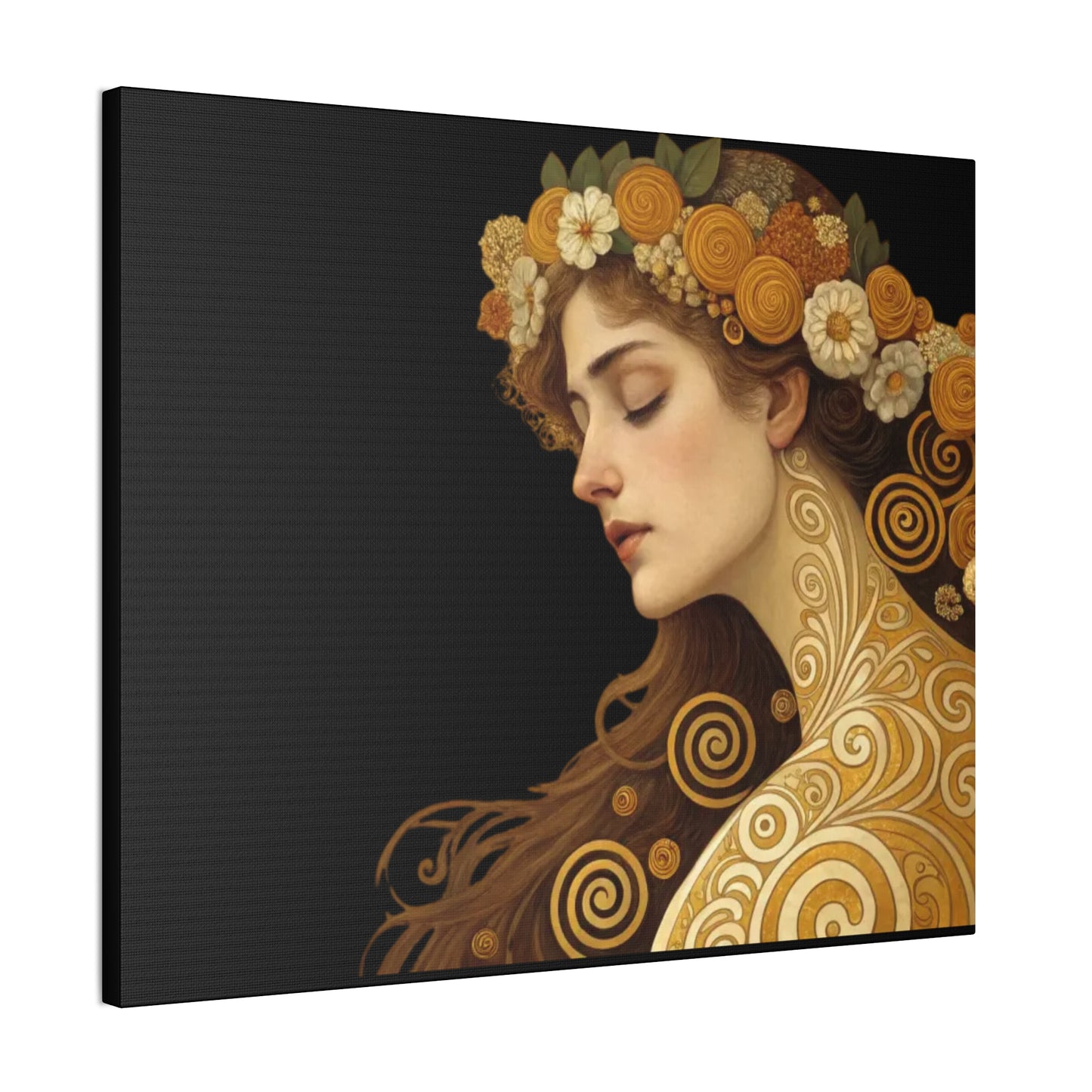 Lady with Flowers Canvas Art Print