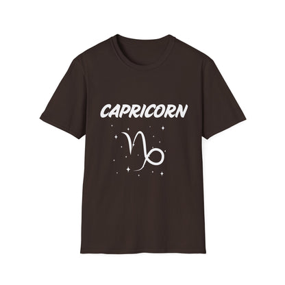 Capricorn Zodiac  White Soft Unisex T-shirt