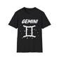 Gemini Zodiac White Soft Unisex T-shirt