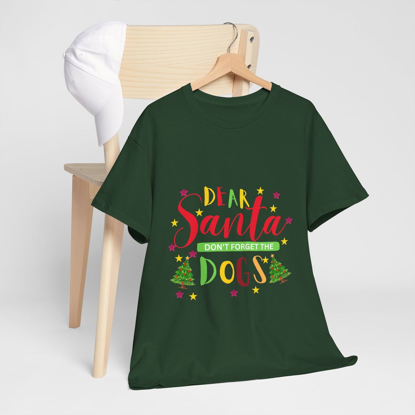 Santa's Dogs Cotton Unisex T-shirt