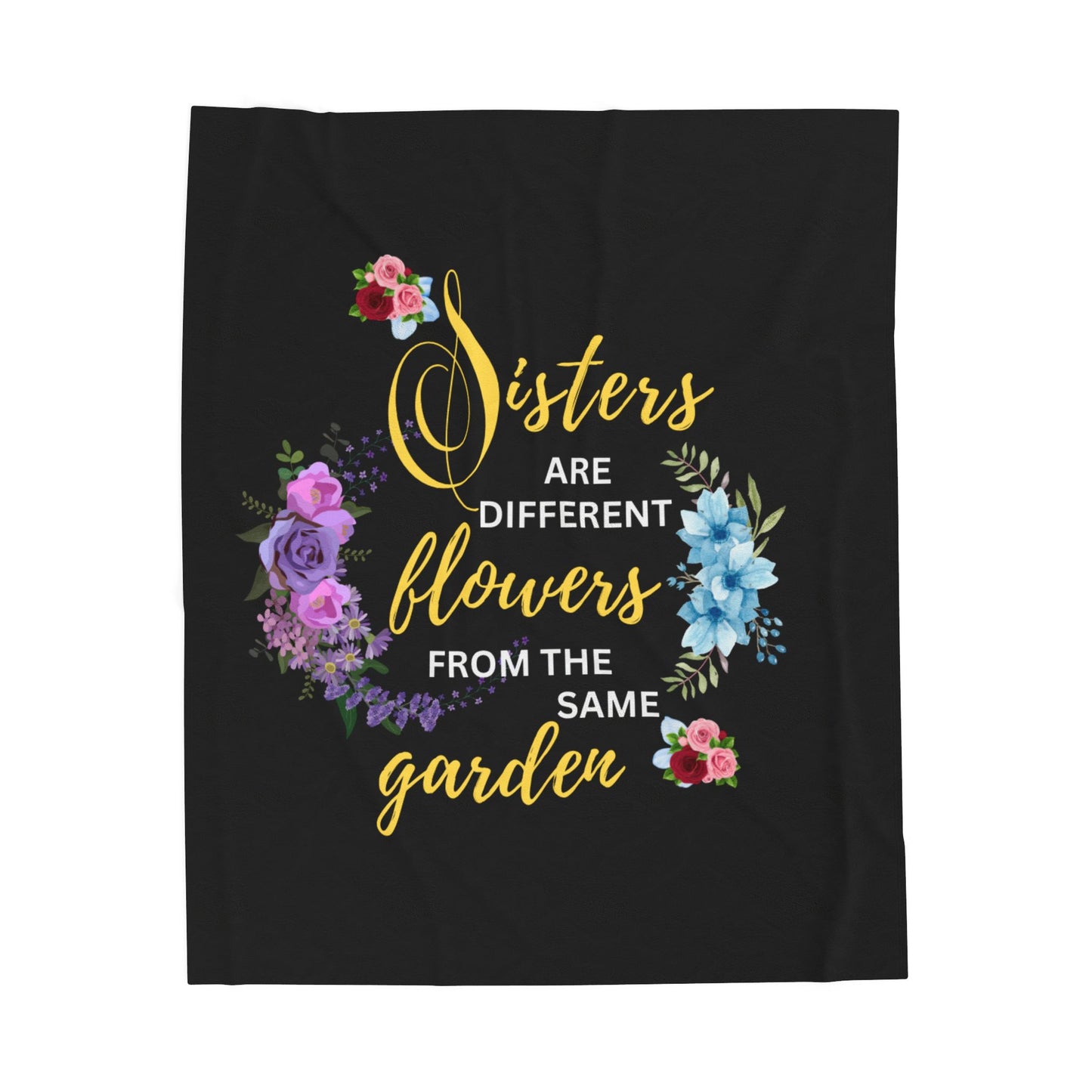 Sisters garden Velveteen Plush Blanket