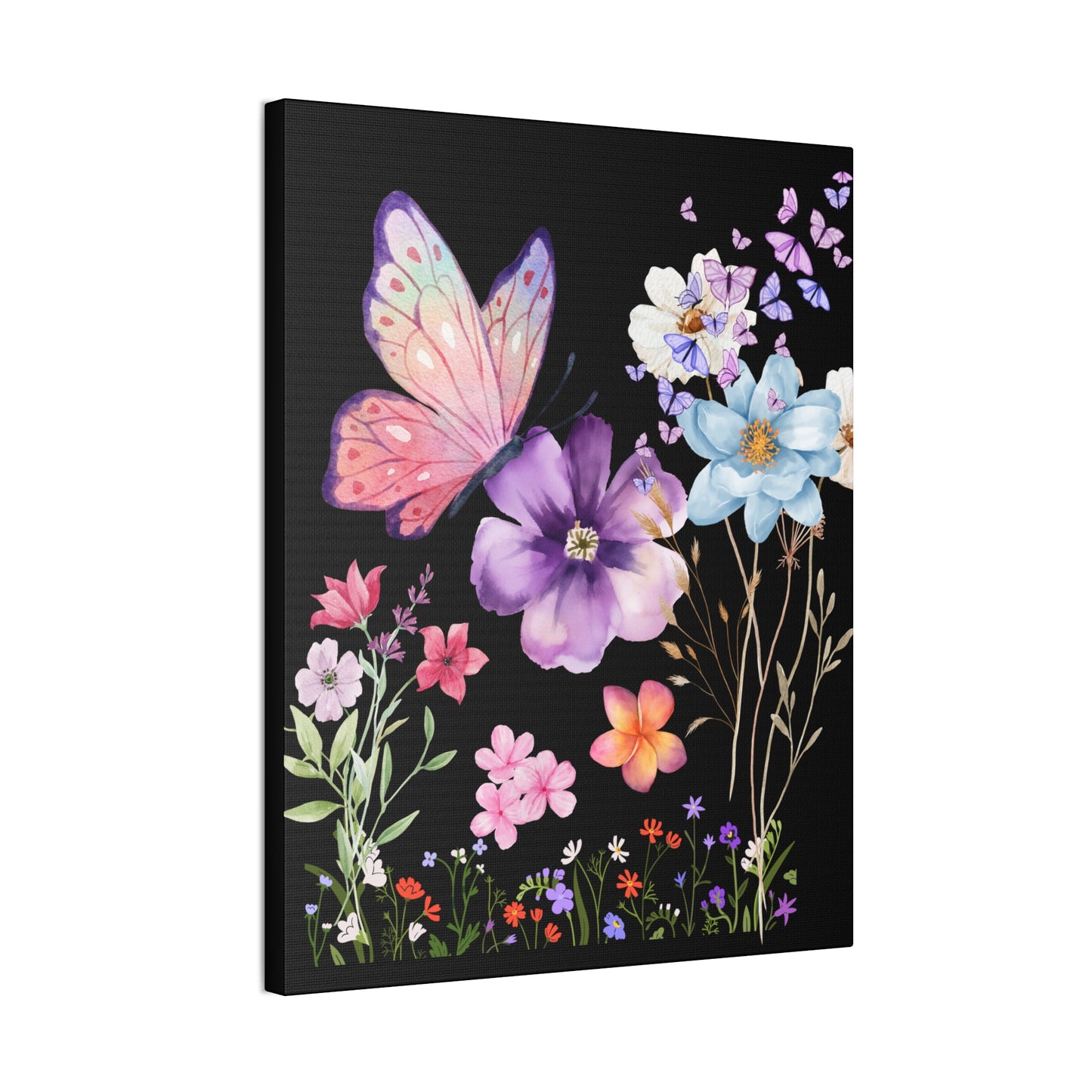 Floral Canvas Print Butterfly Art