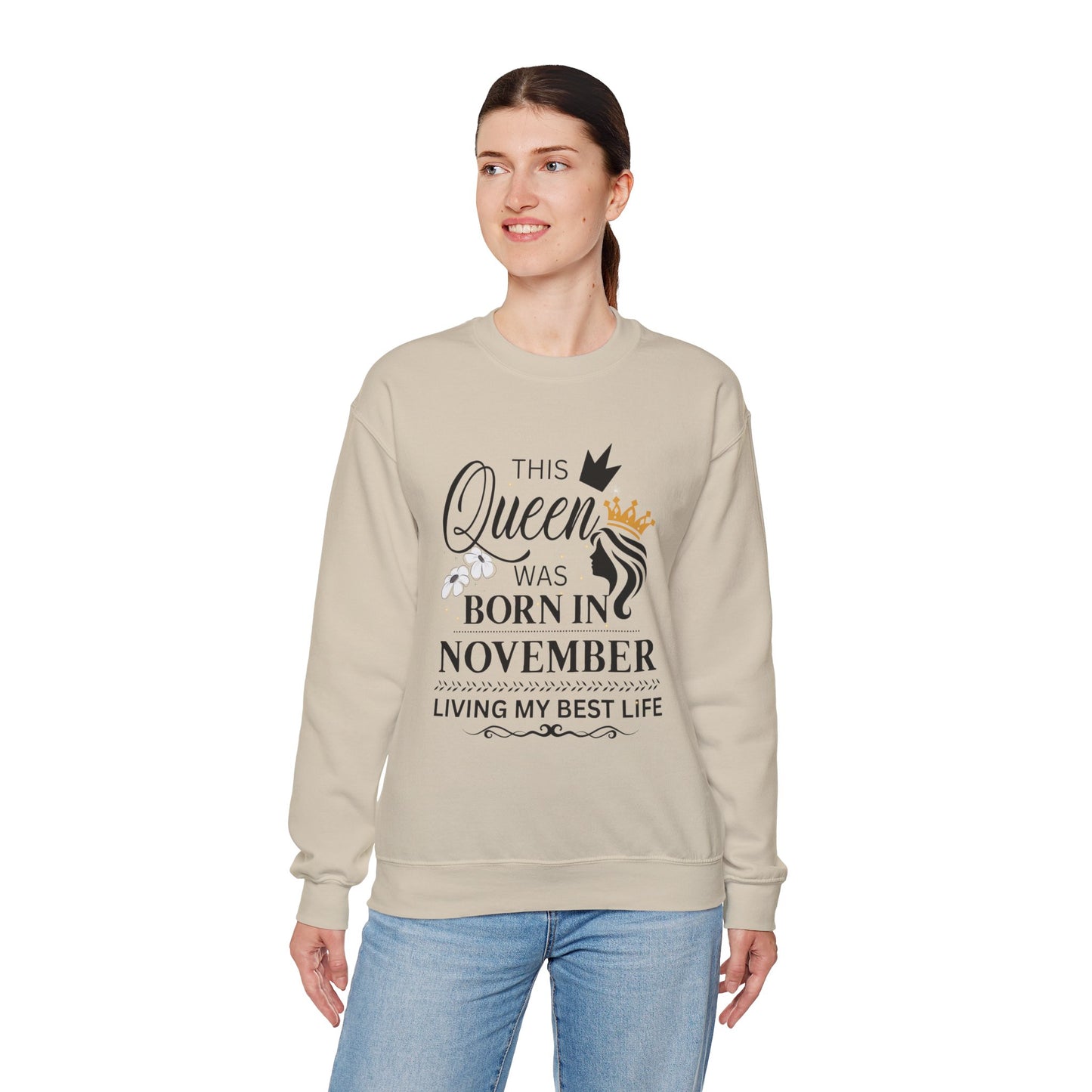 November Birthday Queen Unisex Sweatshirt