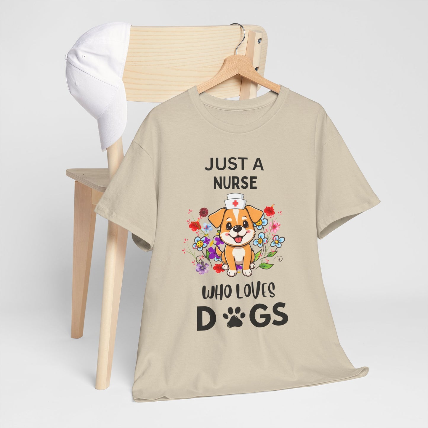 Just a Nurse Who Loves Dogs Cotton Unisex T-shirt