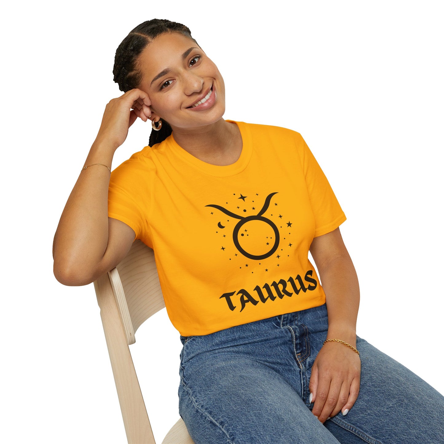 Taurus Zodiac Black Soft Unisex T-shirt