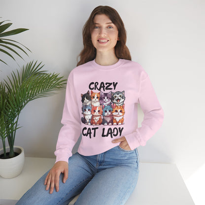 Crazy Cat Lady Crewneck  Sweatshirt