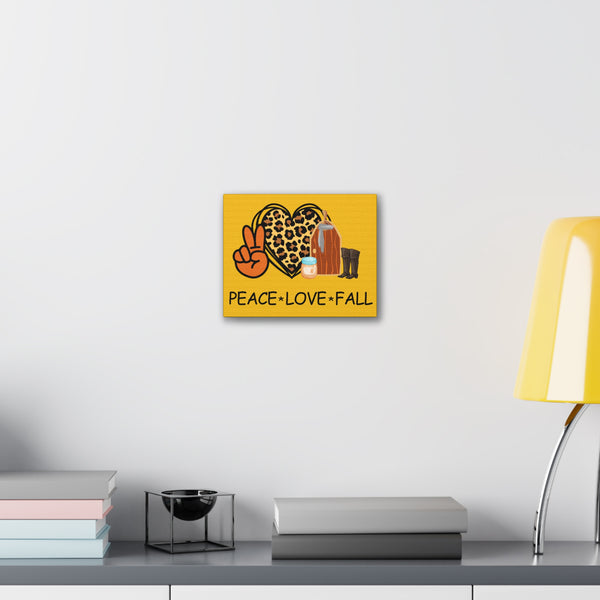 Peace Love Fall Canvas Art Print