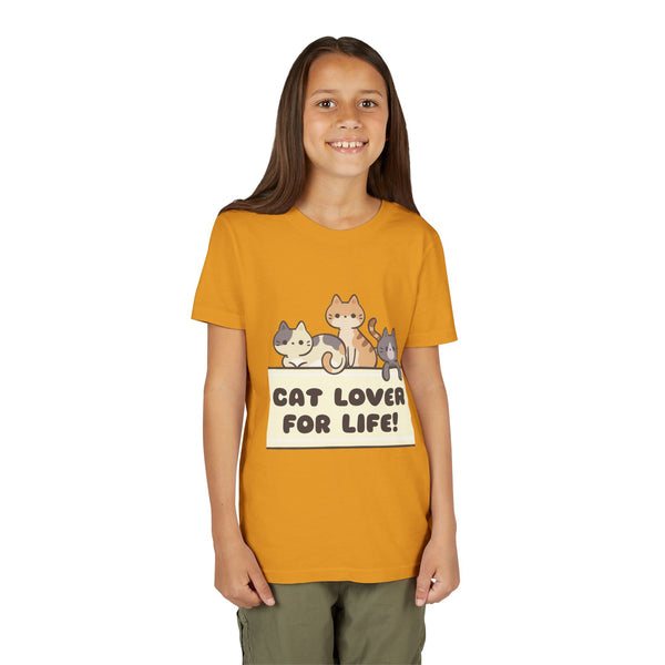 Youth Brown Cute Cat Lover T-shirt