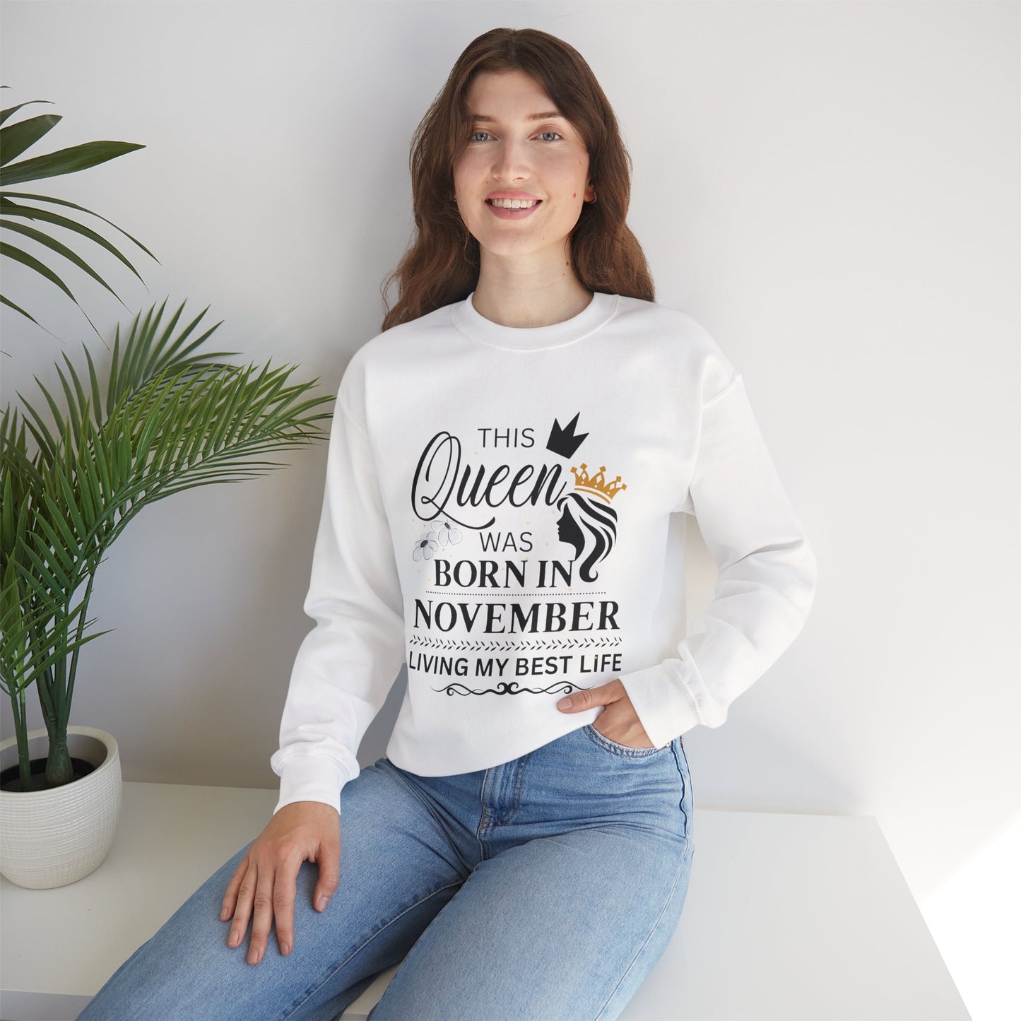 November Birthday Queen Unisex Sweatshirt