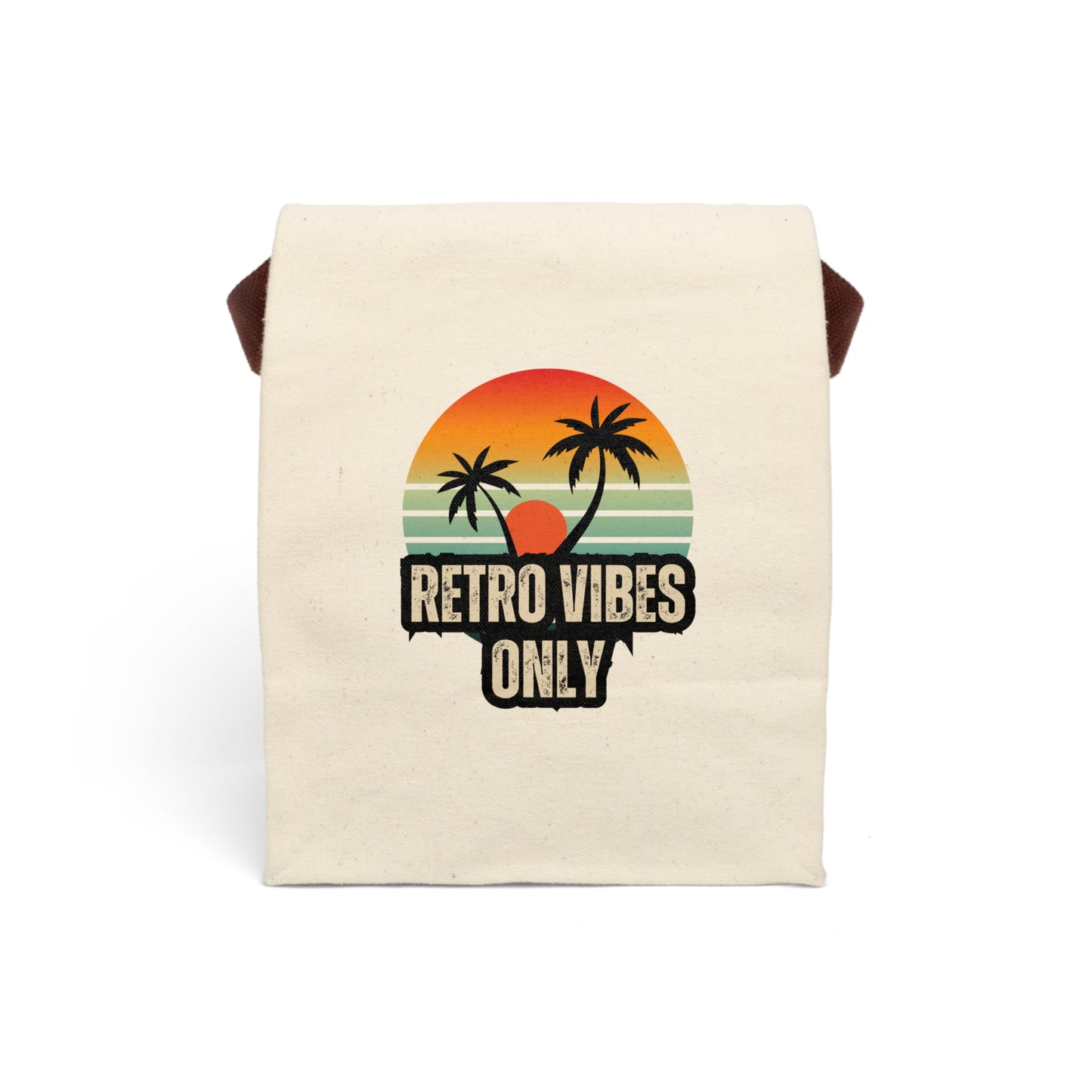 Retro Vibes Only Canvas Lunch Bag