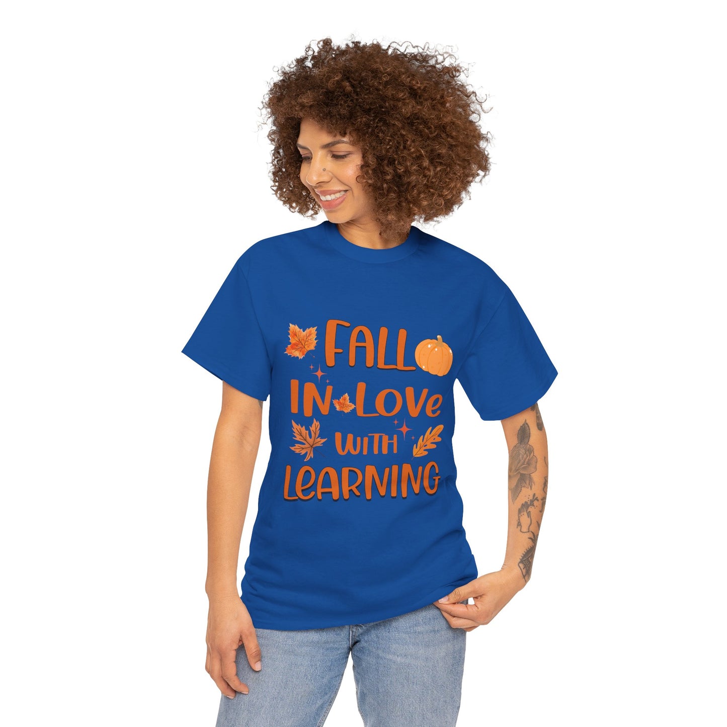 Fall in Love with Learning  Unisex cotton Tee
