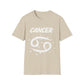 Cancer Zodiac White Soft Unisex T-shirt