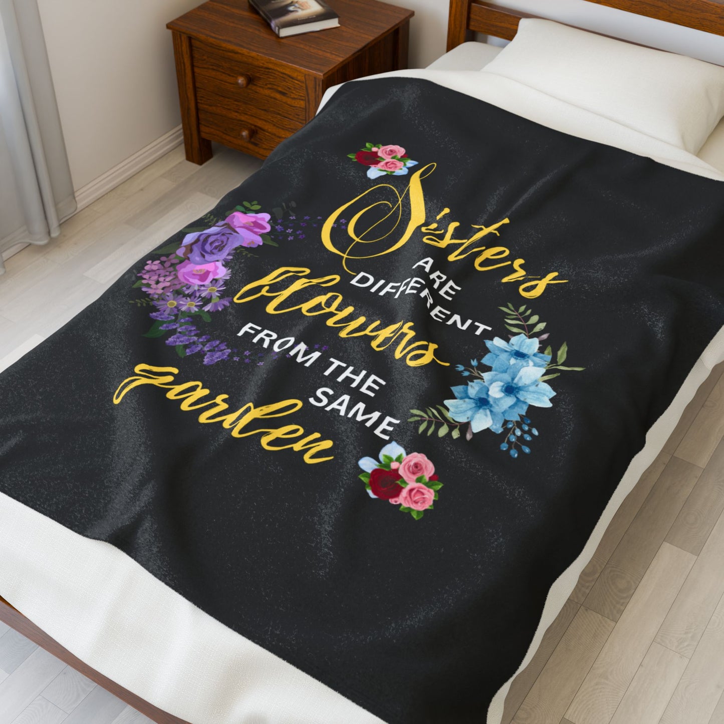 Sisters garden Velveteen Plush Blanket