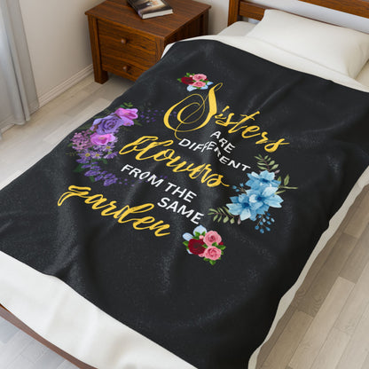 Sisters garden Velveteen Plush Blanket