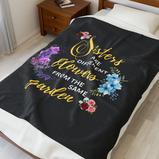 Sisters garden Velveteen Plush Blanket