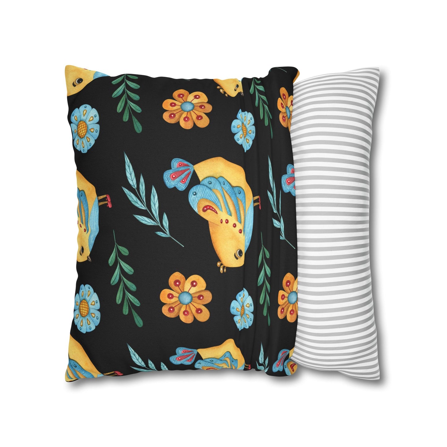 Whimsical Bird Pillowcase