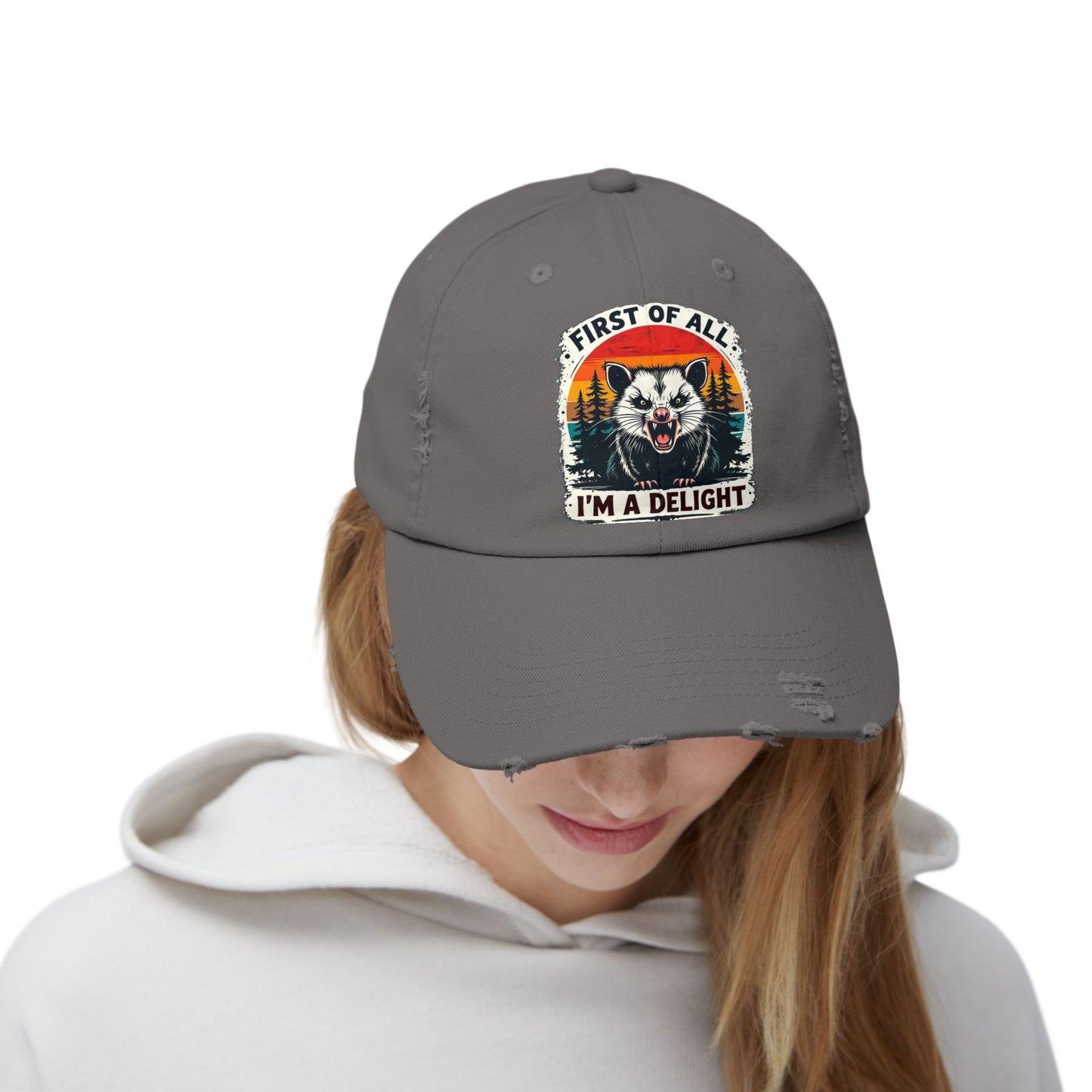 I'm a delight Distressed Cap