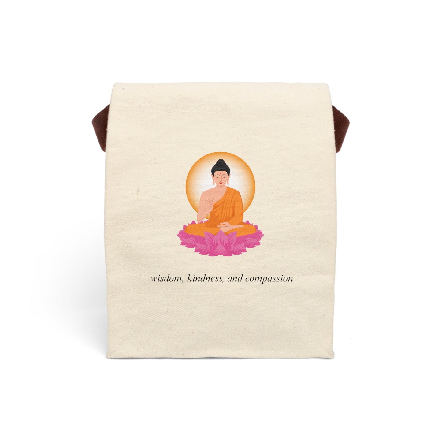 Wisdom Kindness Compassion Canvas Lunch Bag