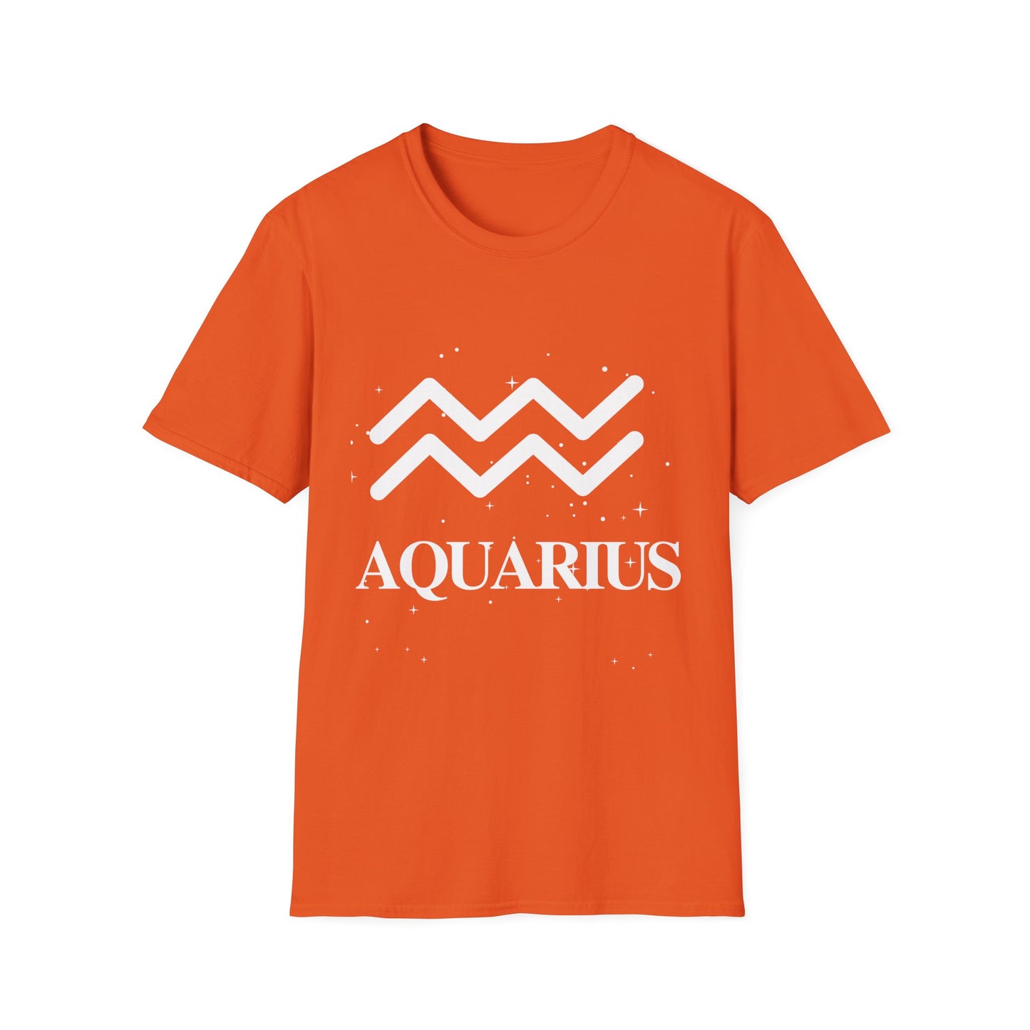 Aquarius Zodiac White Soft Unisex T-shirt