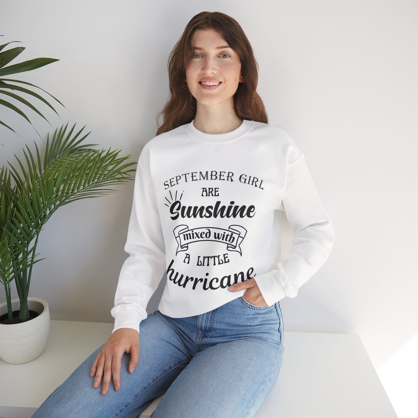 September Girl Birthday Sunshine Hurricane Unisex Sweatshirt