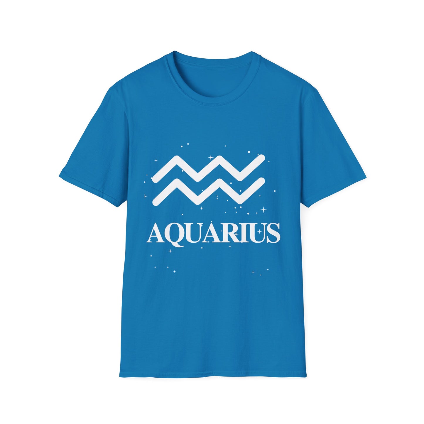 Aquarius Zodiac White Soft Unisex T-shirt