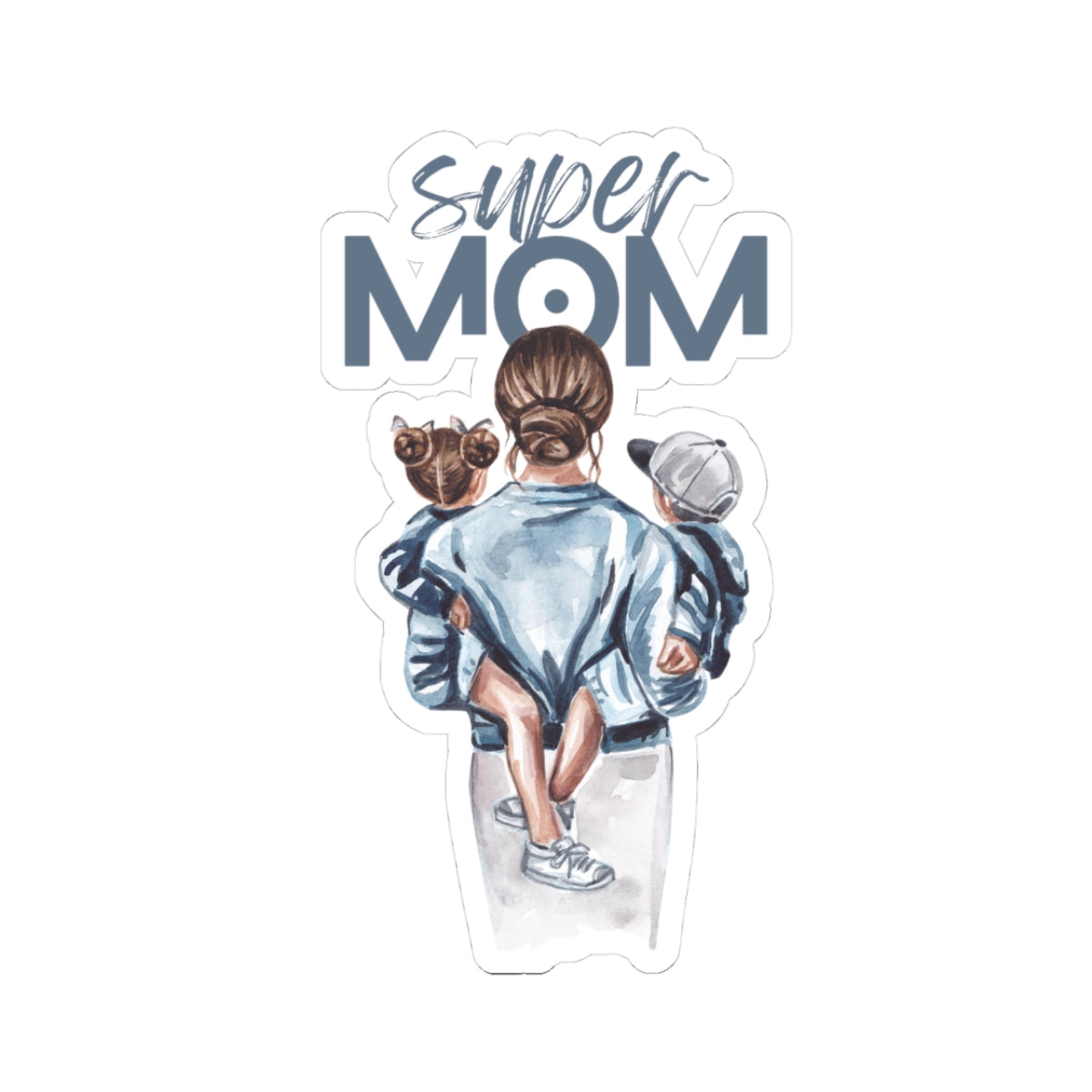 Super Mom Kiss-Cut Stickers