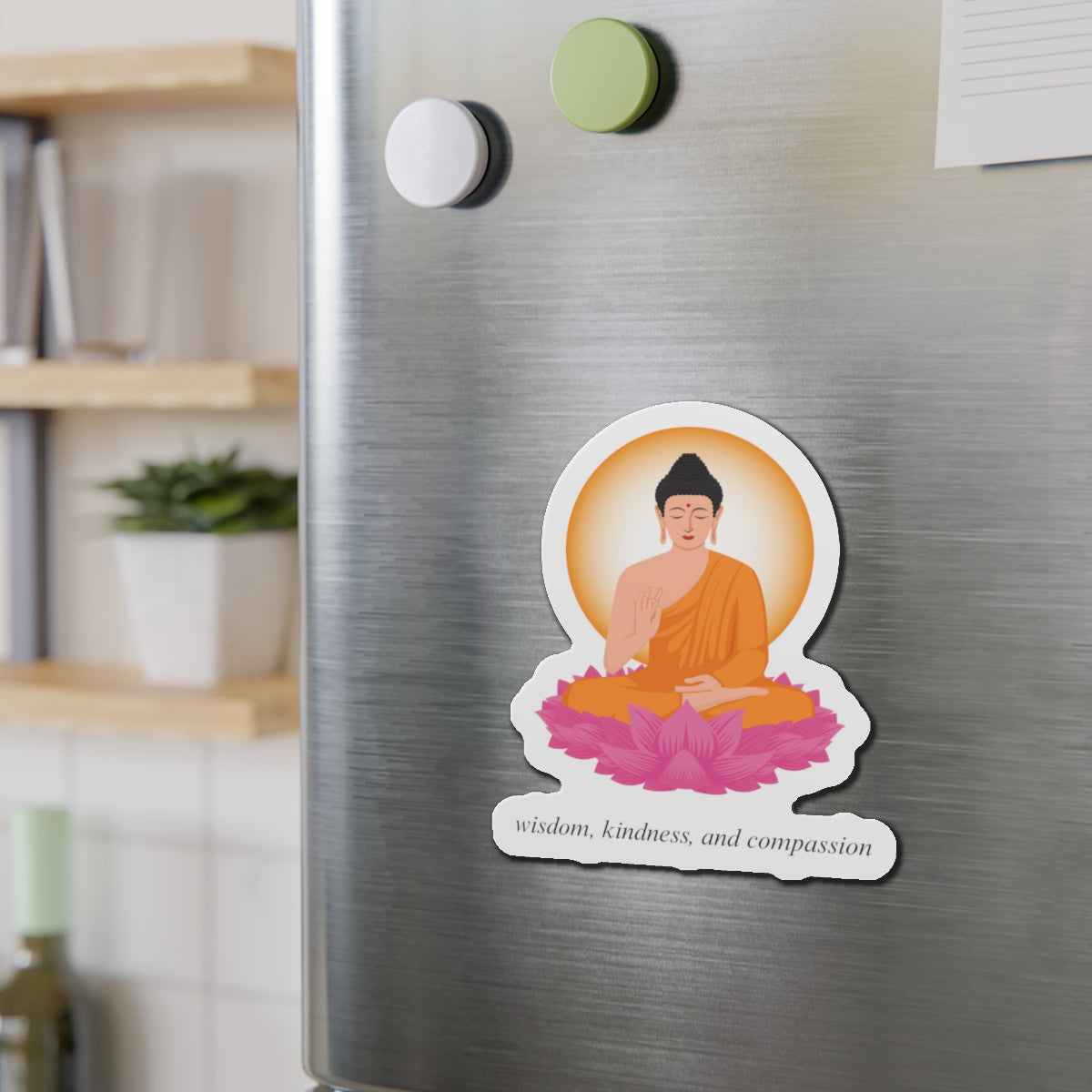Wisdom, Kindness & Compassion Die-Cut Magnets